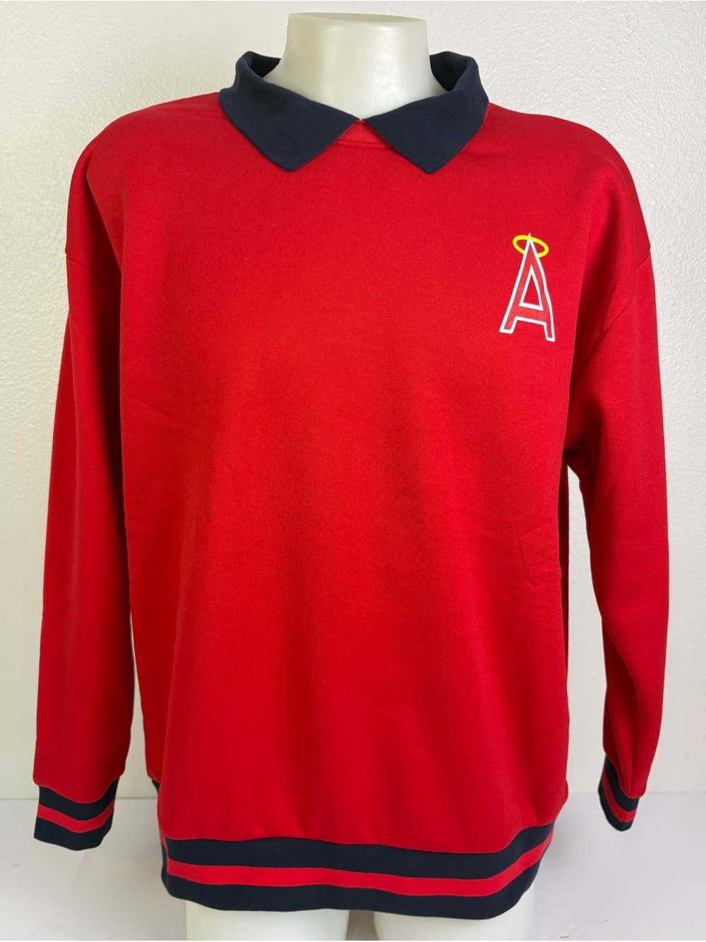 Los Angeles Angels Mike Trout #27 Pullover
Sweatshirt Adult XL Red Collared